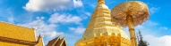 Temple doré à Chiang Mai en Thaïlande