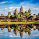 Vue sur le temple Angkor Wat au Cambodge