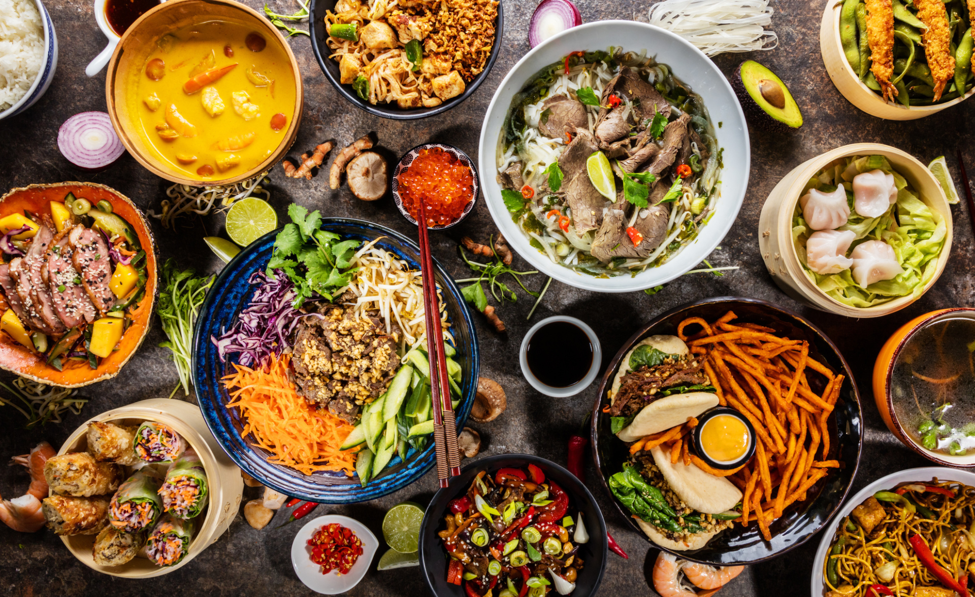 plats asiatiques et thais