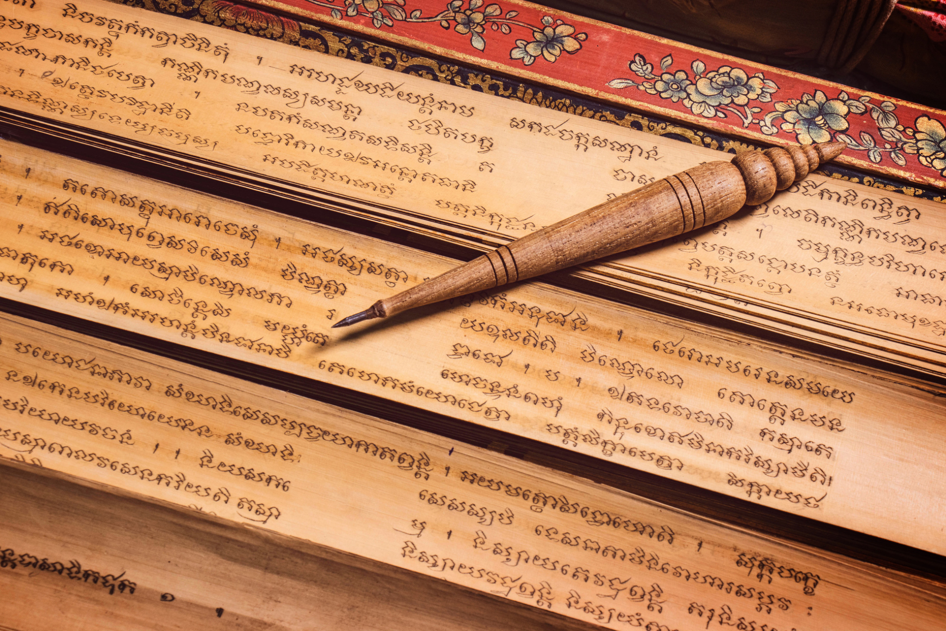 ancien manuscrit thaïlandais