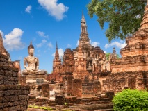 Temple de Wat Mahathat à Sukhothai