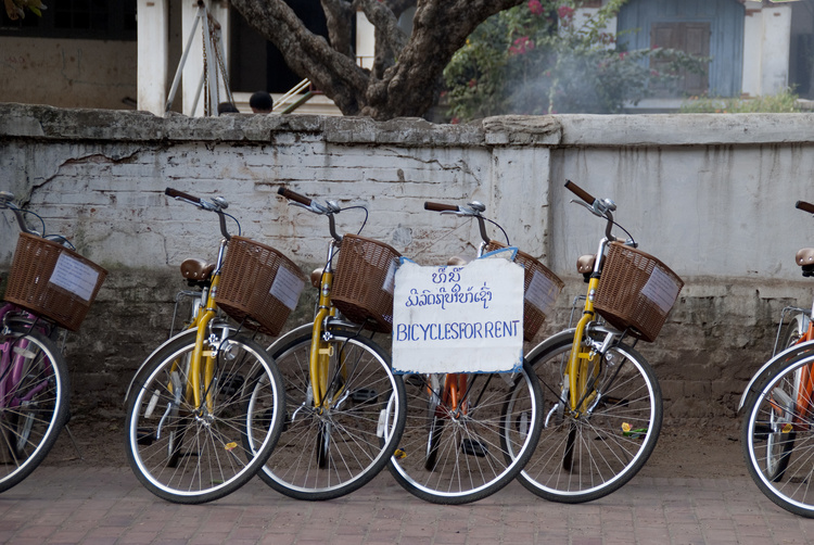 vélo à Luang Prabang, Laos