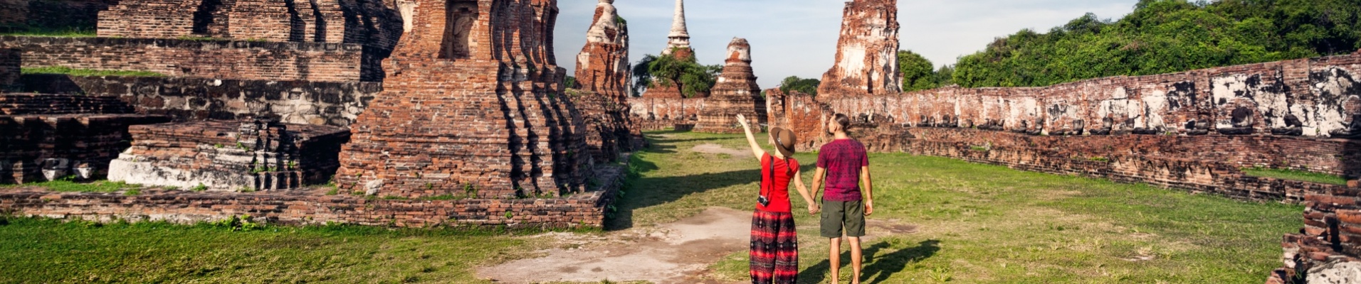 Couple, site historique, Thaïlande