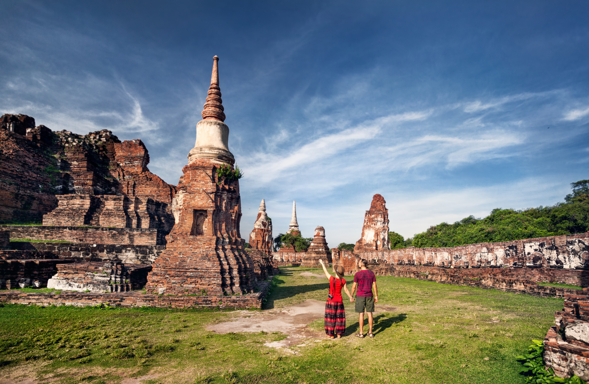 Couple, site historique, Thaïlande