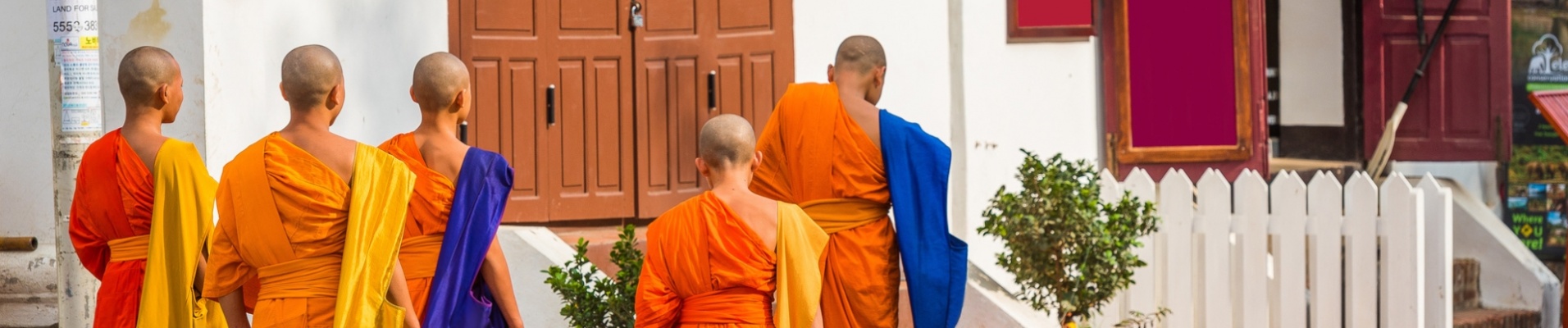 Moines à Luang Prabang, Laos