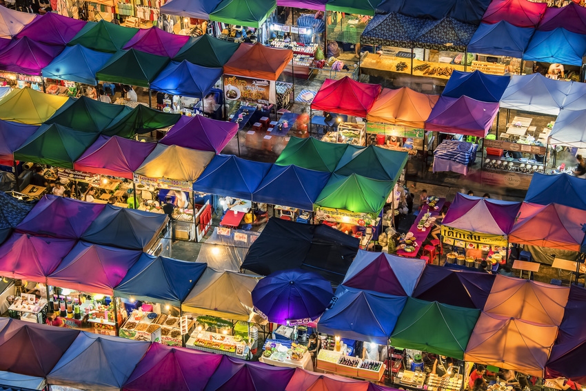 Marché nocturne de Bangkok